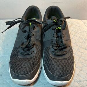 Black Athletic Sneakers with White Soles.  Size:  9